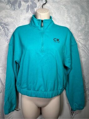 Calvin Klein Performance Teal Quarter Zip Fleece XS